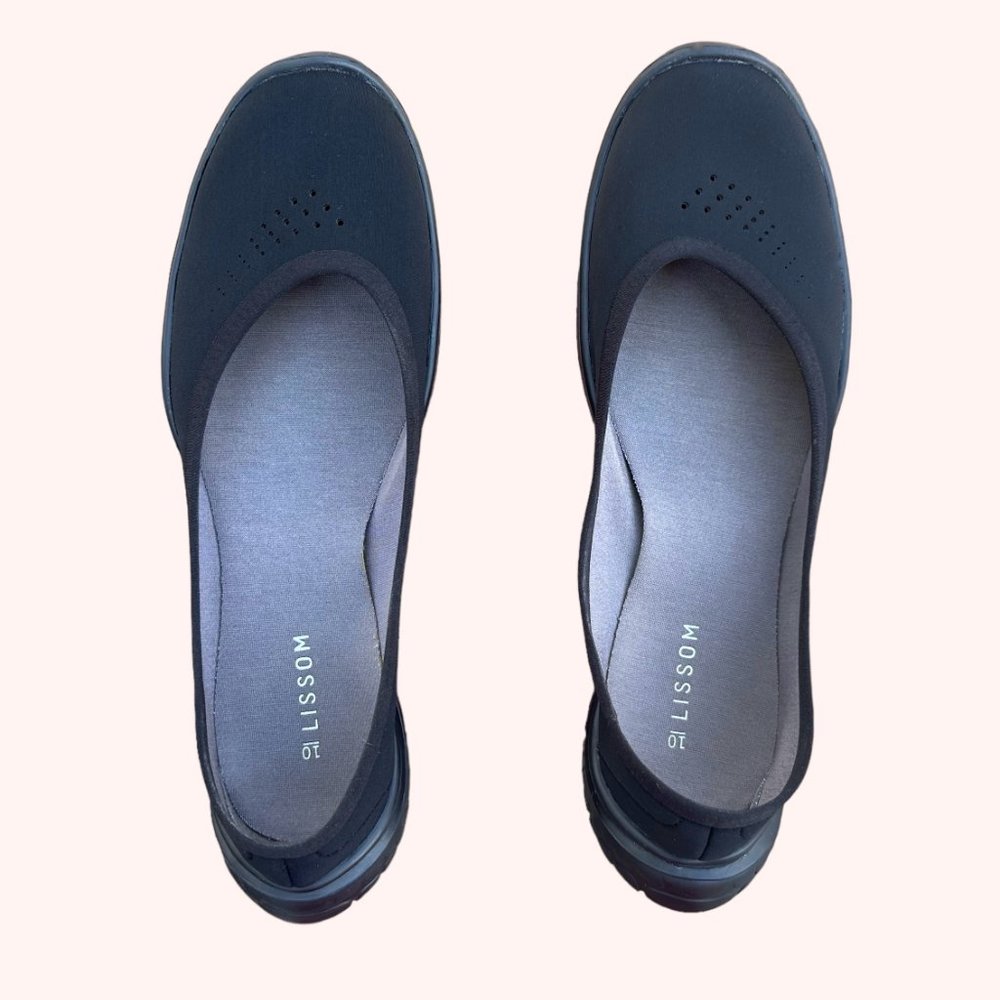 Lissom Flytes Slip On Comfort Ballet Flats Black Size 10 Ultra-Light EUC Light